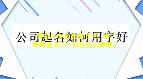 男命八字坐支是 🌴 申「男命坐 🌺 长生什么意思」